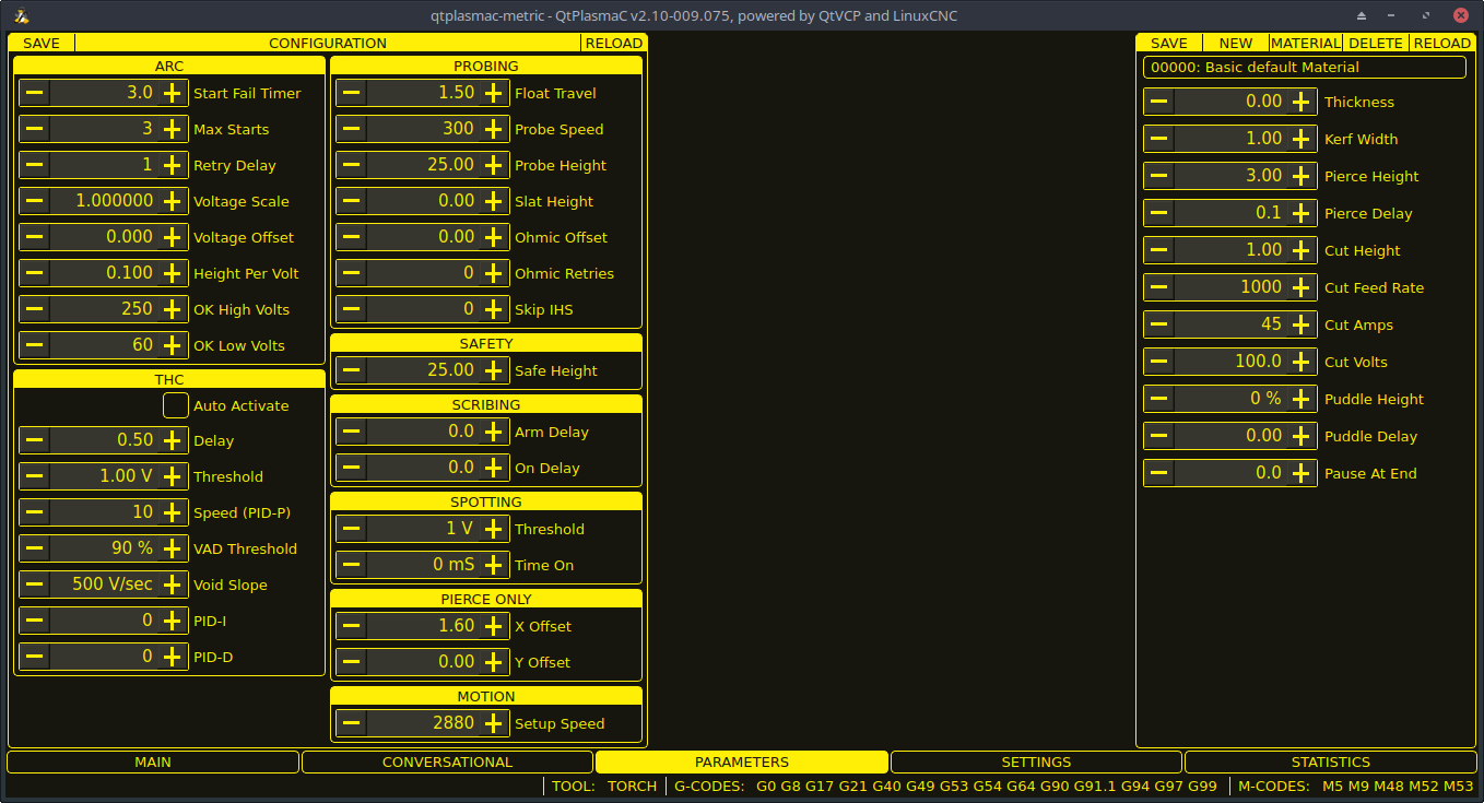 qtplasmac parameters